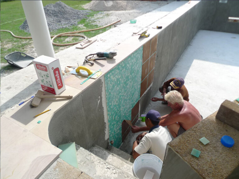 Pool and spa, Ban Pae Rayong, under construction