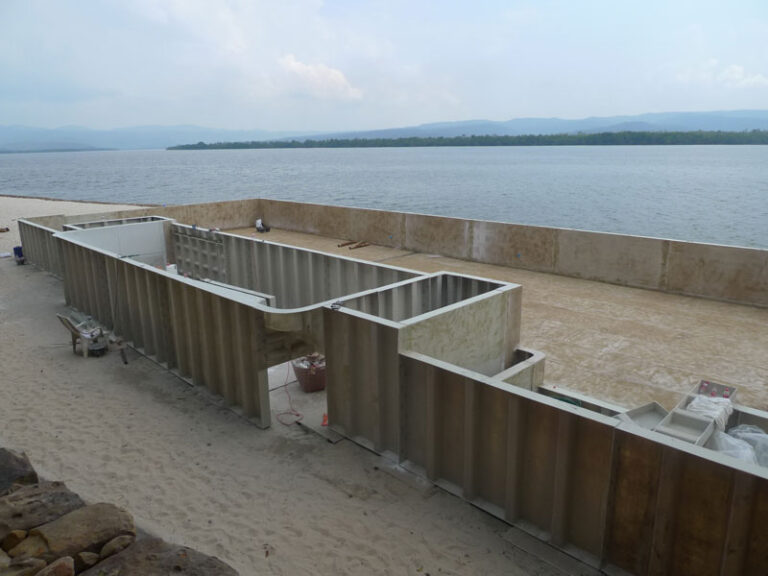 Modular infinity pool, Cambodia, under construction