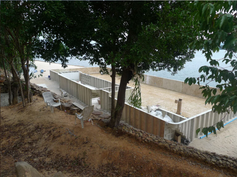 Modular infinity pool, Cambodia, under construction