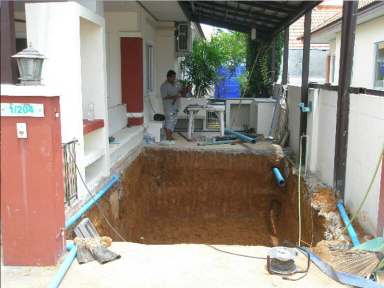 Garage pool, under construction