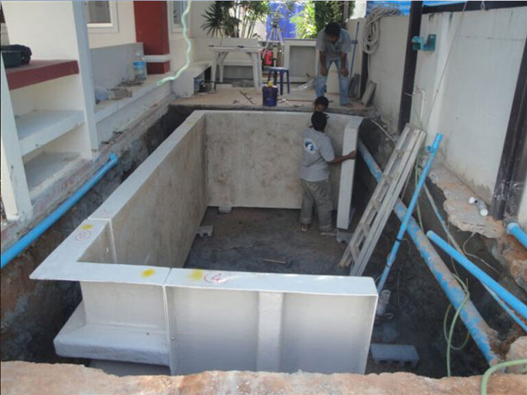 Garage pool, under construction
