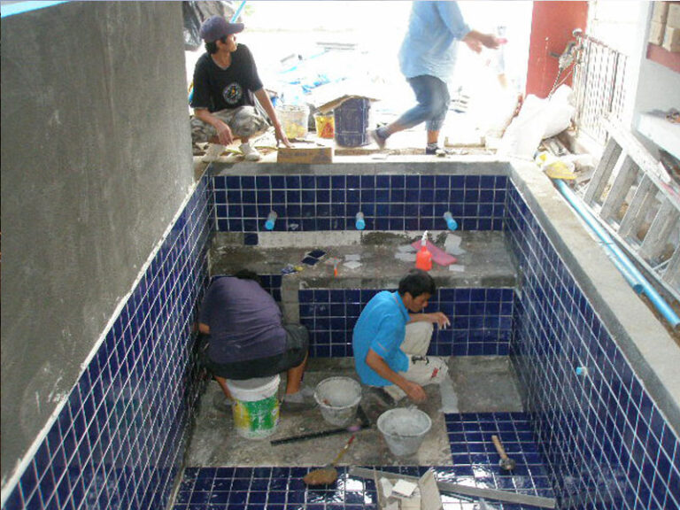 Garage pool, under construction