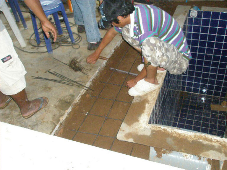 Garage pool, under construction
