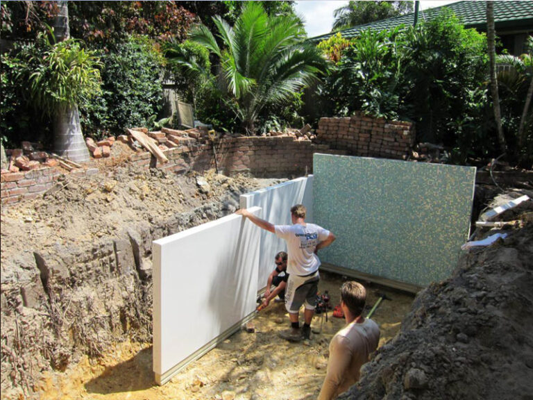 Modular pool upgrade, Gold Coast, under construction