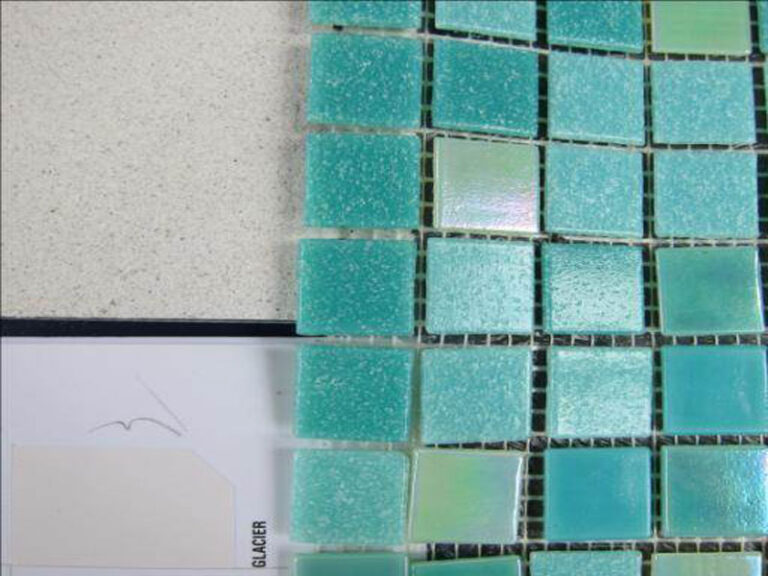 Glass mosaic tile samples