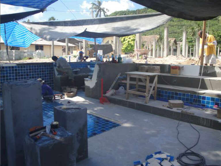 Resort pool, Koh Lon Island, under construction