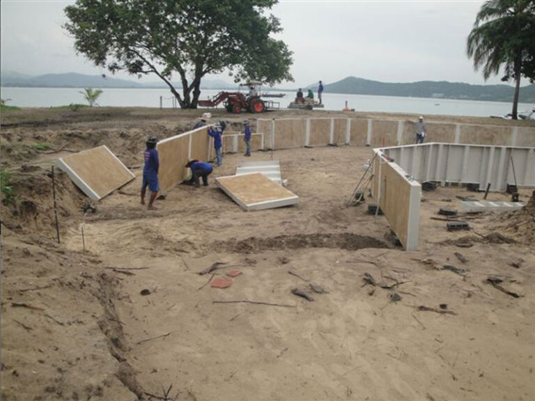 Resort pool, Koh Lon Island, under construction