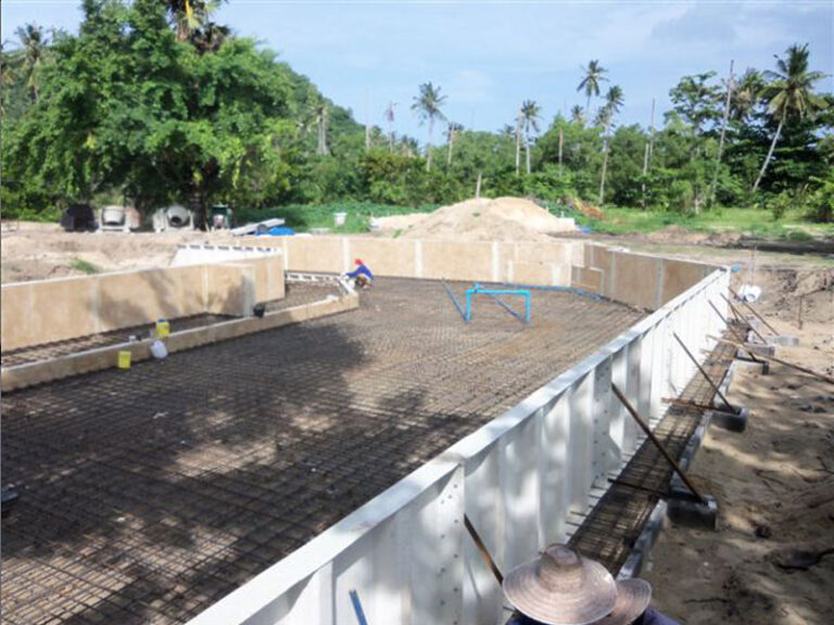 Resort pool, Koh Lon Island, under construction