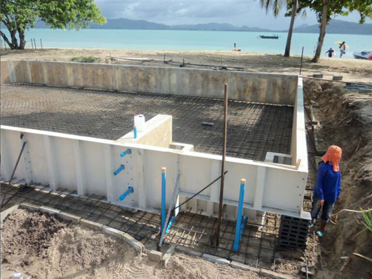 Resort pool, Koh Lon Island, under construction