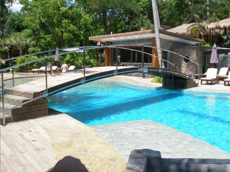 Resort pool with waterfall, L Resort