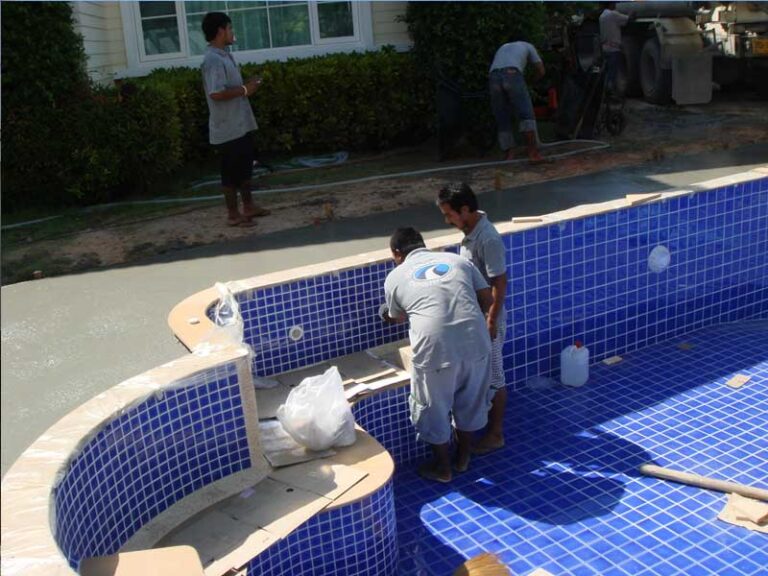 Roman end pool, Phuket, under construction