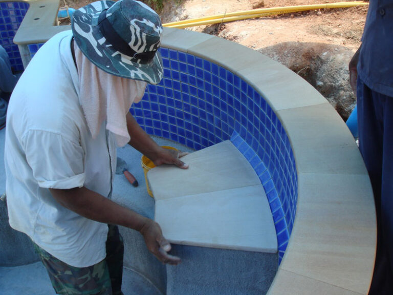 Roman end pool, Phuket, under construction