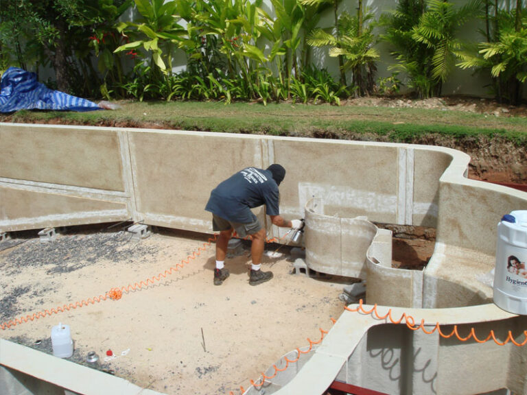 Roman end pool, Phuket, under construction