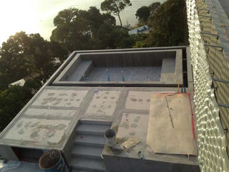 Rooftop pool, Yamu Phuket, under construction